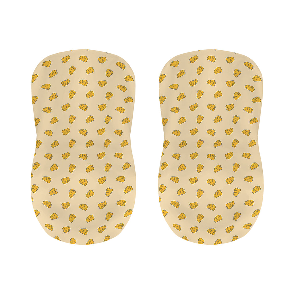 Cartoon Cheese Pattern Print Bar Stool Covers