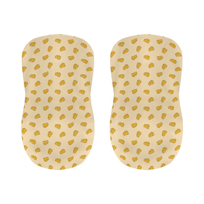 Cartoon Cheese Pattern Print Bar Stool Covers