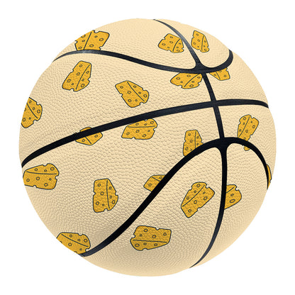Cartoon Cheese Pattern Print Basketball