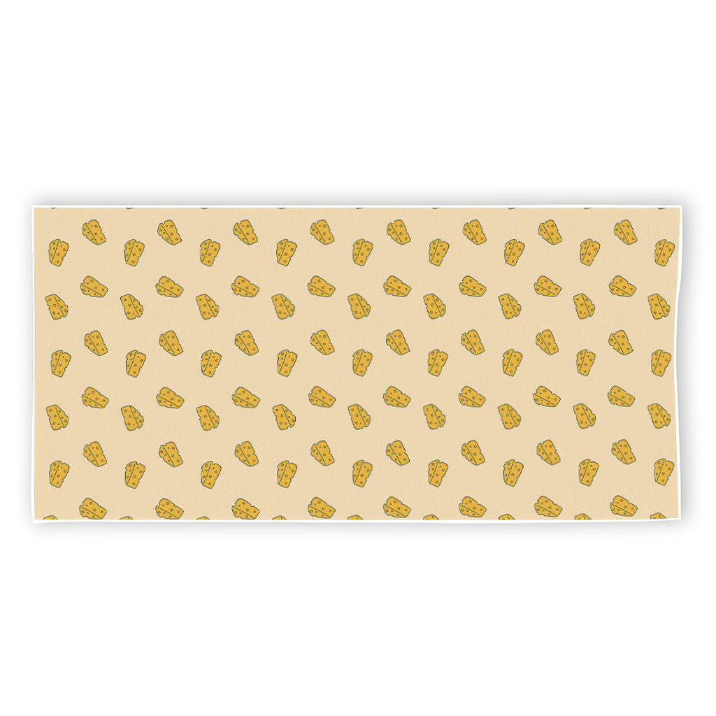 Cartoon Cheese Pattern Print Beach Towel