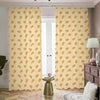 Cartoon Cheese Pattern Print Blackout Pencil Pleat Curtains