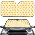 Cartoon Cheese Pattern Print Car Windshield Sun Shade