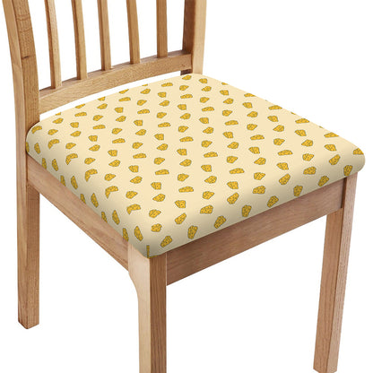 Cartoon Cheese Pattern Print Chair Cushion Cover