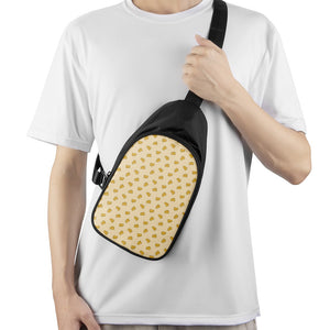 Cartoon Cheese Pattern Print Chest Bag