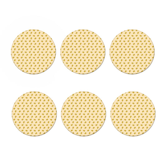 Cartoon Cheese Pattern Print Coaster Set