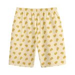 Cartoon Cheese Pattern Print Cotton Shorts