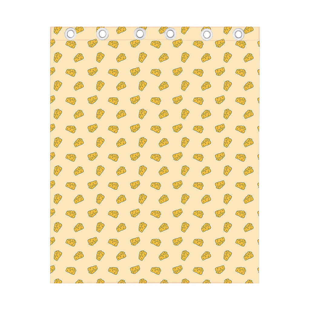 Cartoon Cheese Pattern Print Curtain