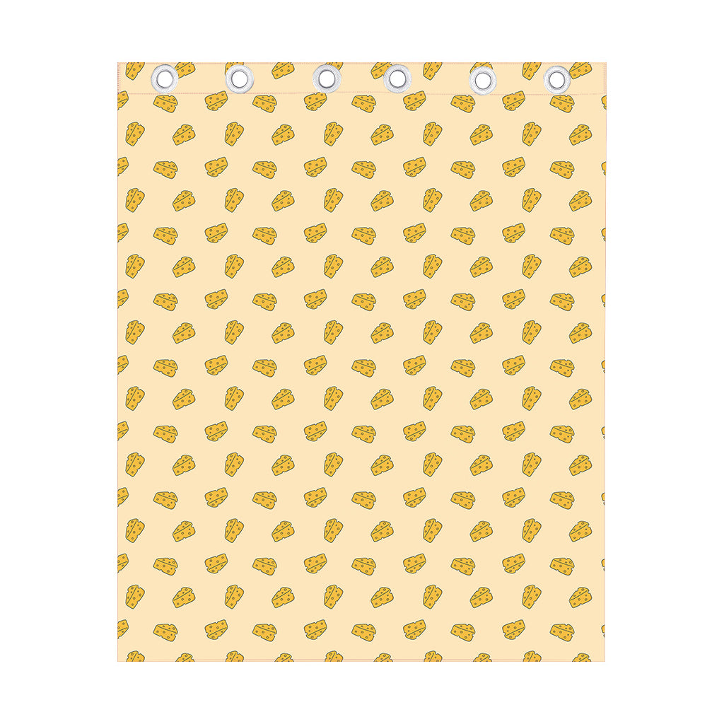 Cartoon Cheese Pattern Print Curtain