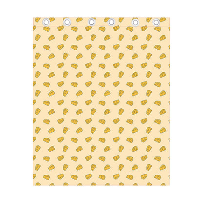 Cartoon Cheese Pattern Print Curtain