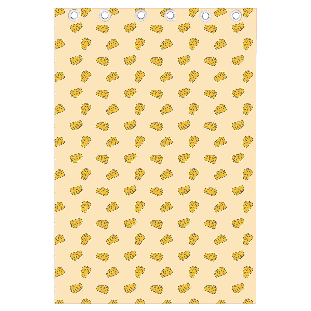 Cartoon Cheese Pattern Print Curtain