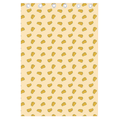 Cartoon Cheese Pattern Print Curtain