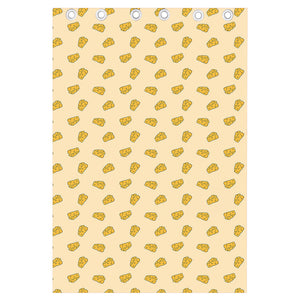 Cartoon Cheese Pattern Print Curtain