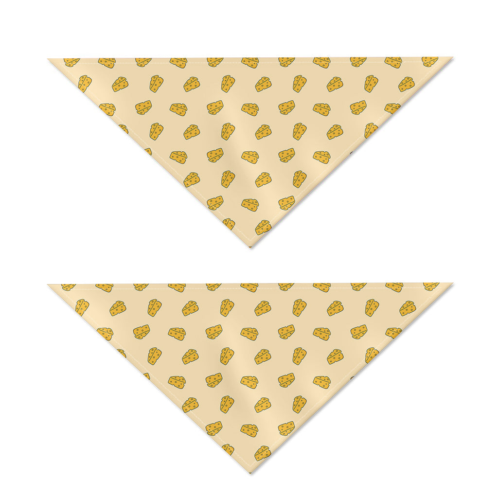 Cartoon Cheese Pattern Print Dog Bandana