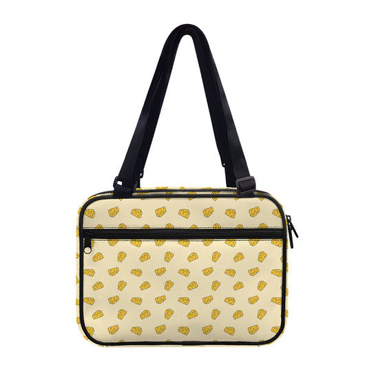 Cartoon Cheese Pattern Print Double Strap Bible Bag