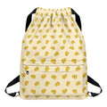Cartoon Cheese Pattern Print Drawstring Backpack