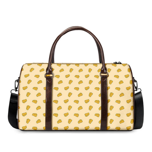Cartoon Cheese Pattern Print Duffle Bag