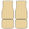 Cartoon Cheese Pattern Print Front and Back Car Floor Mats
