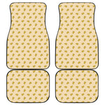 Cartoon Cheese Pattern Print Front and Back Car Floor Mats