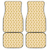 Cartoon Cheese Pattern Print Front and Back Car Floor Mats