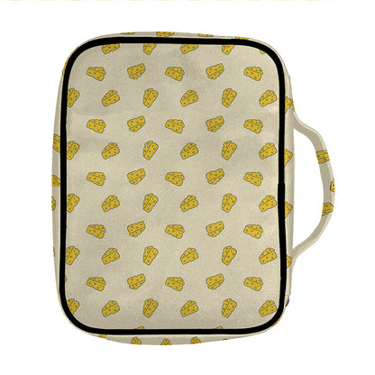 Cartoon Cheese Pattern Print Front Pocket Bible Bag
