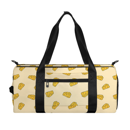 Cartoon Cheese Pattern Print Gym Bag