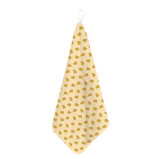 Cartoon Cheese Pattern Print Hand Towel