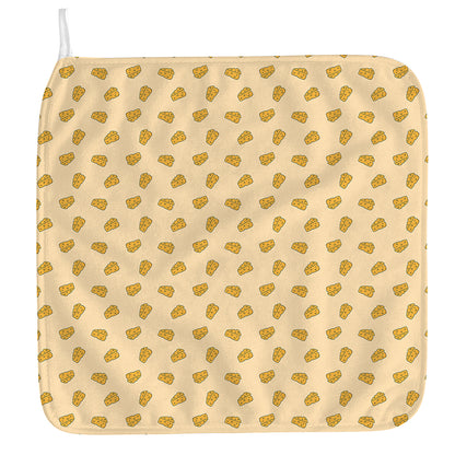 Cartoon Cheese Pattern Print Hand Towel