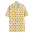 Cartoon Cheese Pattern Print Hawaiian Shirt