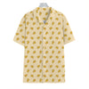 Cartoon Cheese Pattern Print Hawaiian Shirt