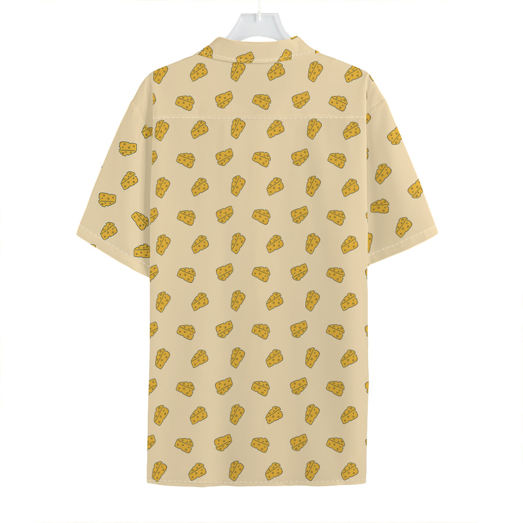 Cartoon Cheese Pattern Print Hawaiian Shirt