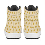 Cartoon Cheese Pattern Print High Top Leather Sneakers