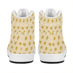 Cartoon Cheese Pattern Print High Top Leather Sneakers