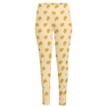 Cartoon Cheese Pattern Print High-Waisted Pocket Leggings