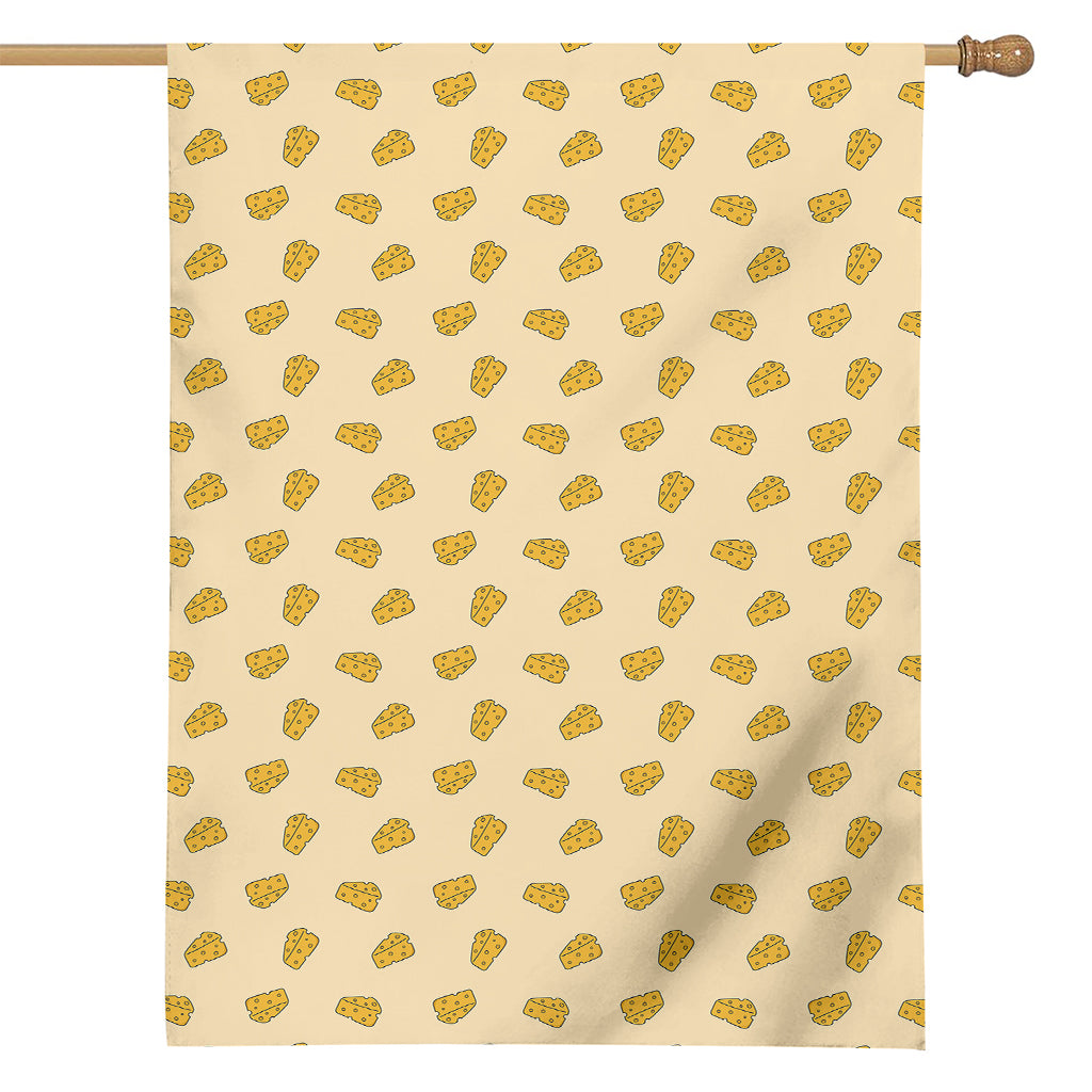 Cartoon Cheese Pattern Print House Flag