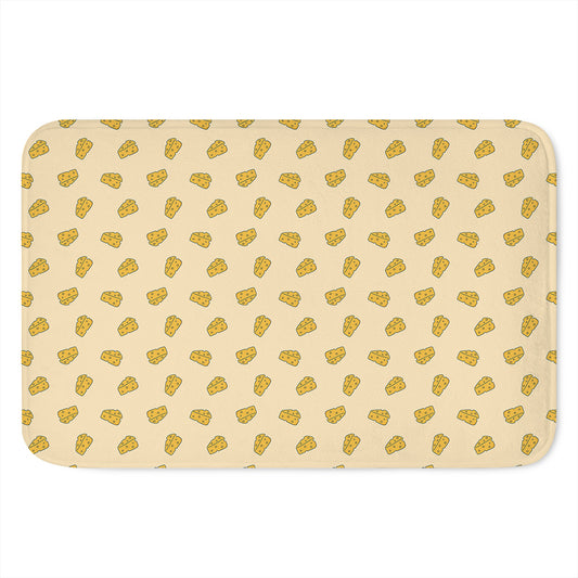 Cartoon Cheese Pattern Print Indoor Door Mat