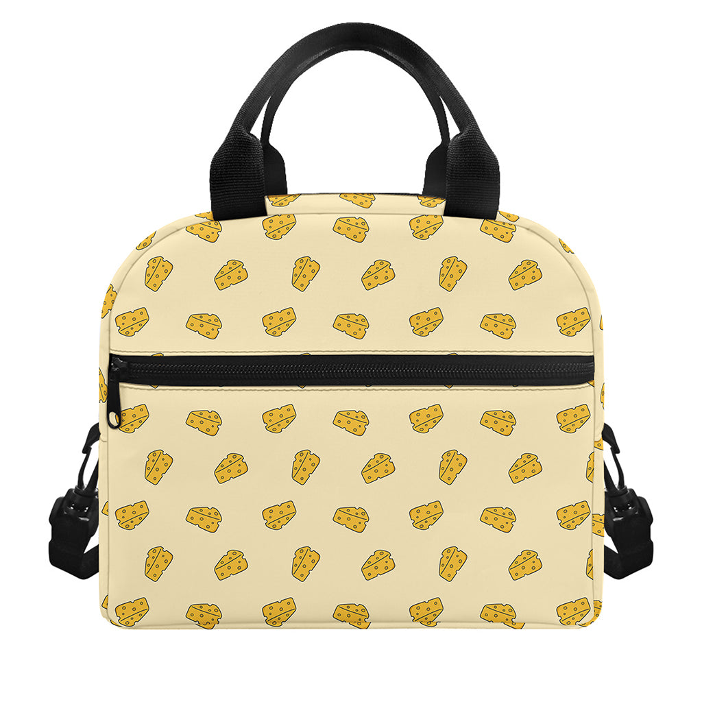 Cartoon Cheese Pattern Print Insulated Lunch Bag
