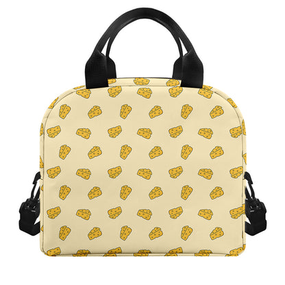 Cartoon Cheese Pattern Print Insulated Lunch Bag