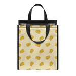 Cartoon Cheese Pattern Print Insulated Lunch Tote