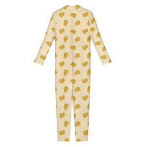 Cartoon Cheese Pattern Print Jumpsuit