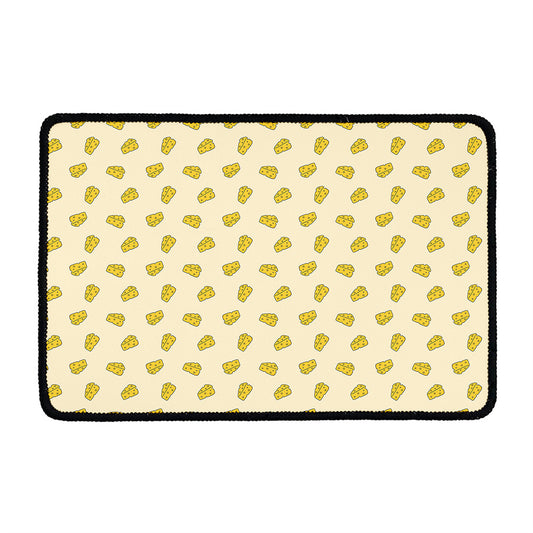 Cartoon Cheese Pattern Print Kitchen Mat