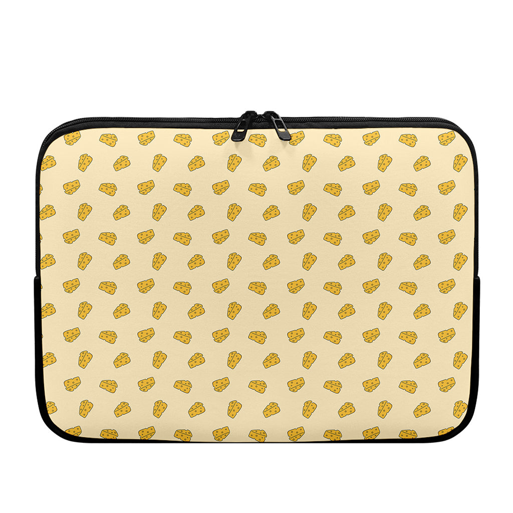 Cartoon Cheese Pattern Print Laptop Sleeve