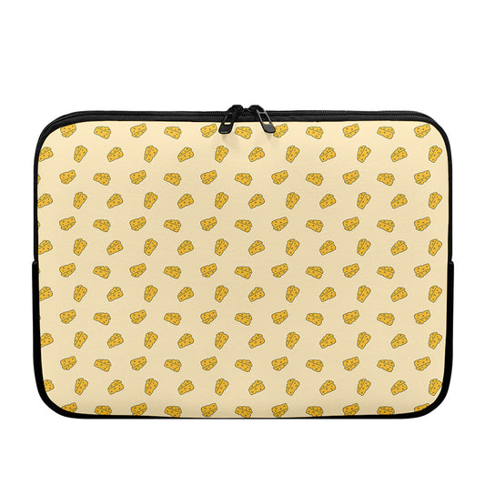 Cartoon Cheese Pattern Print Laptop Sleeve