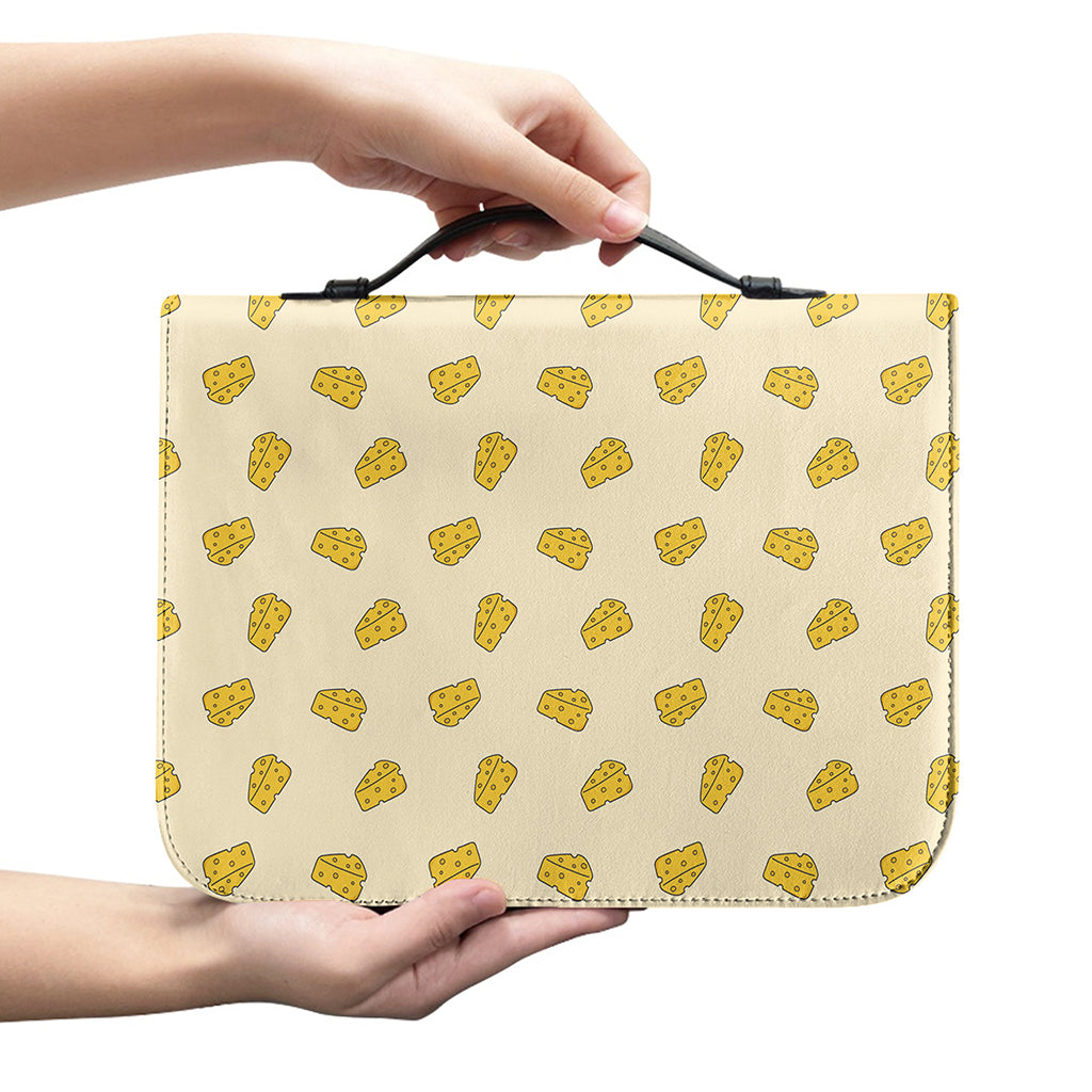 Cartoon Cheese Pattern Print Leather Bible Cover