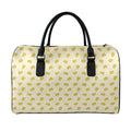 Cartoon Cheese Pattern Print Leather Duffel Bag