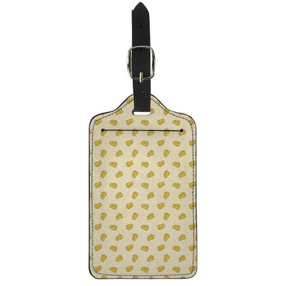 Cartoon Cheese Pattern Print Luggage Tag