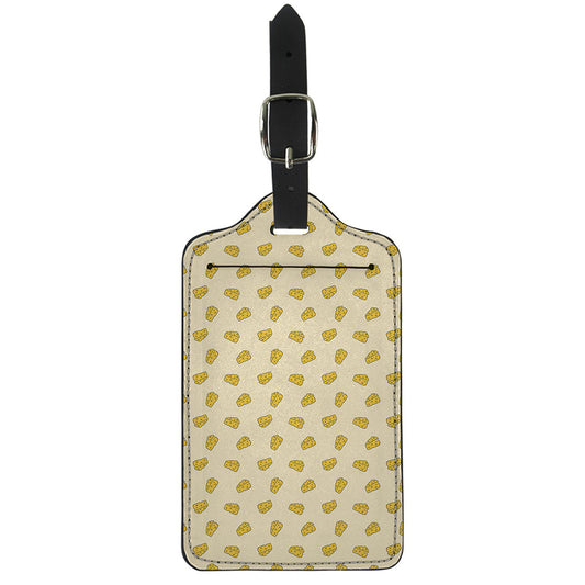 Cartoon Cheese Pattern Print Luggage Tag