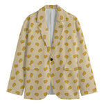 Cartoon Cheese Pattern Print Men's Blazer