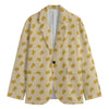 Cartoon Cheese Pattern Print Men's Blazer