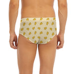 Cartoon Cheese Pattern Print Men's Briefs