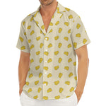 Cartoon Cheese Pattern Print Men's Deep V-Neck Shirt